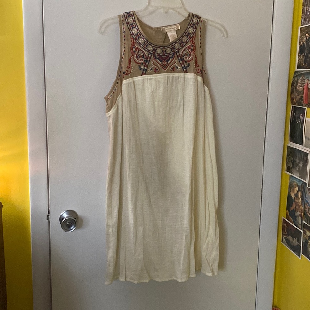 ModCloth Boho Embroidered Babydoll Sleeveless Sundress
